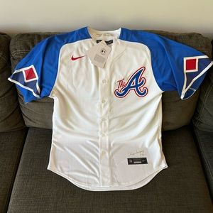 Nike Authentic Atlanta Braves City Connect Baseball Jersey White Men’s Sz: M